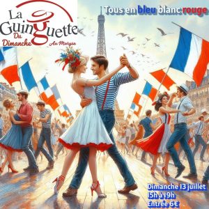 Guinguette bleu blanc rouge au Marysa